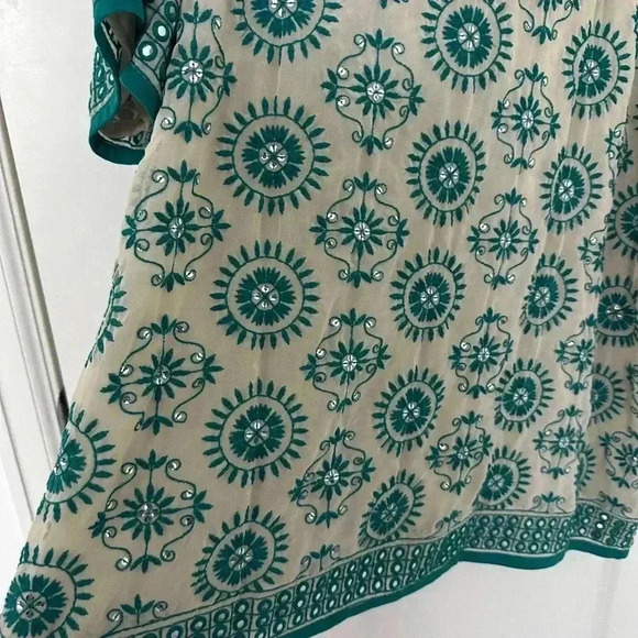 NWT - Soft Surroundings- Teal Bohemian Cardigan -One size - Picture 7 of 15